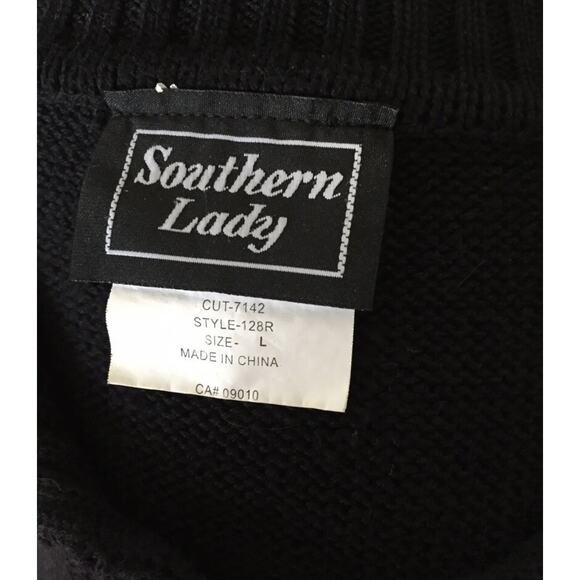 SOUTHERN LADY Womens Size Large Vintage Full Zip Halloween Pumpkin Sweater - Picture 6 of 6